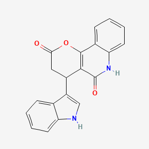 molecular formula C20H14N2O3 B5373267 4-(1H-indol-3-yl)-4,6-dihydro-2H-pyrano[3,2-c]quinoline-2,5(3H)-dione 