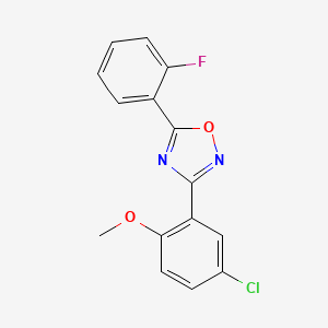 3-(5-chloro-2-methoxyphenyl)-5-(2-fluorophenyl)-1,2,4-oxadiazole