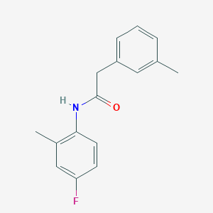 molecular formula C16H16FNO B5373295 N-(4-fluoro-2-methylphenyl)-2-(3-methylphenyl)acetamide 