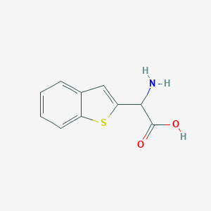 molecular formula C10H9NO2S B053733 2-Amino-2-(1-benzothiophen-2-yl)acetic acid CAS No. 113641-86-4