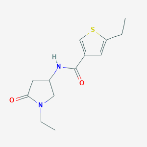 5-ethyl-N-(1-ethyl-5-oxopyrrolidin-3-yl)thiophene-3-carboxamide