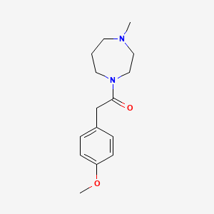 molecular formula C15H22N2O2 B5373328 1-[(4-methoxyphenyl)acetyl]-4-methyl-1,4-diazepane 