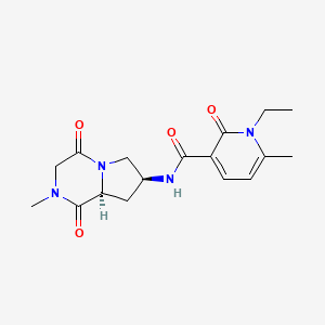 molecular formula C17H22N4O4 B5373340 1-ethyl-6-methyl-N-[(7S,8aS)-2-methyl-1,4-dioxooctahydropyrrolo[1,2-a]pyrazin-7-yl]-2-oxo-1,2-dihydropyridine-3-carboxamide 