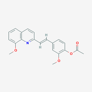 2-methoxy-4-[2-(8-methoxy-2-quinolinyl)vinyl]phenyl acetate