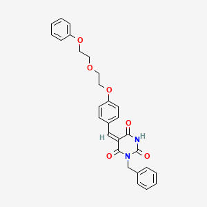 1-benzyl-5-{4-[2-(2-phenoxyethoxy)ethoxy]benzylidene}-2,4,6(1H,3H,5H)-pyrimidinetrione