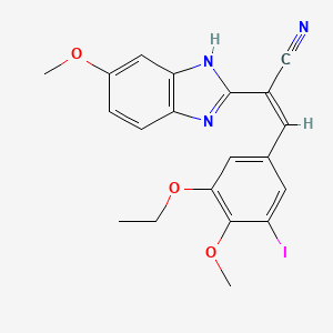 3-(3-ethoxy-5-iodo-4-methoxyphenyl)-2-(5-methoxy-1H-benzimidazol-2-yl)acrylonitrile