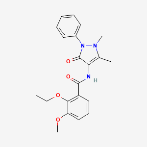 molecular formula C21H23N3O4 B5373414 N-(1,5-dimethyl-3-oxo-2-phenyl-2,3-dihydro-1H-pyrazol-4-yl)-2-ethoxy-3-methoxybenzamide 