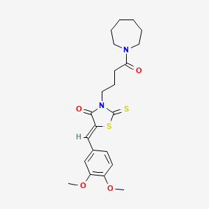 3-[4-(1-azepanyl)-4-oxobutyl]-5-(3,4-dimethoxybenzylidene)-2-thioxo-1,3-thiazolidin-4-one