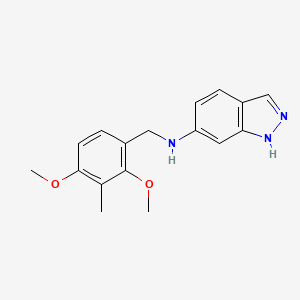 molecular formula C17H19N3O2 B5373430 N-(2,4-dimethoxy-3-methylbenzyl)-1H-indazol-6-amine 