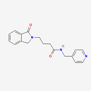 molecular formula C18H19N3O2 B5373444 4-(1-oxo-1,3-dihydro-2H-isoindol-2-yl)-N-(4-pyridinylmethyl)butanamide 