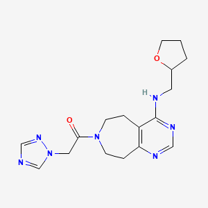 N-(tetrahydrofuran-2-ylmethyl)-7-(1H-1,2,4-triazol-1-ylacetyl)-6,7,8,9-tetrahydro-5H-pyrimido[4,5-d]azepin-4-amine