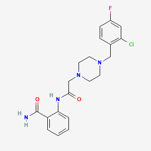 2-({[4-(2-chloro-4-fluorobenzyl)-1-piperazinyl]acetyl}amino)benzamide