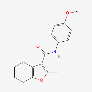 molecular formula C17H19NO3 B5373508 N-(4-methoxyphenyl)-2-methyl-4,5,6,7-tetrahydro-1-benzofuran-3-carboxamide 