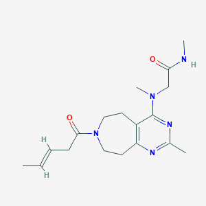 N~1~,N~2~-dimethyl-N~2~-{2-methyl-7-[(3E)-pent-3-enoyl]-6,7,8,9-tetrahydro-5H-pyrimido[4,5-d]azepin-4-yl}glycinamide