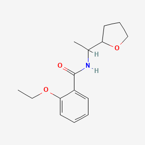 molecular formula C15H21NO3 B5373513 2-ethoxy-N-[1-(tetrahydro-2-furanyl)ethyl]benzamide 