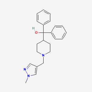 molecular formula C23H27N3O B5373521 {1-[(1-methyl-1H-pyrazol-4-yl)methyl]-4-piperidinyl}(diphenyl)methanol 