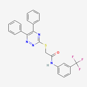 2-[(5,6-diphenyl-1,2,4-triazin-3-yl)thio]-N-[3-(trifluoromethyl)phenyl]acetamide