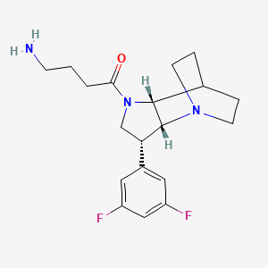 {4-[rel-(2R,3R,6R)-3-(3,5-difluorophenyl)-1,5-diazatricyclo[5.2.2.0~2,6~]undec-5-yl]-4-oxobutyl}amine dihydrochloride