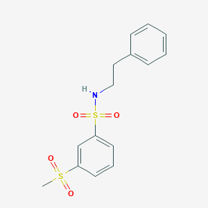 3-(methylsulfonyl)-N-(2-phenylethyl)benzenesulfonamide