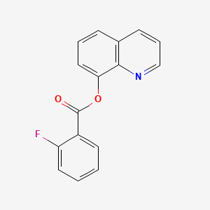 molecular formula C16H10FNO2 B5373579 8-quinolinyl 2-fluorobenzoate 