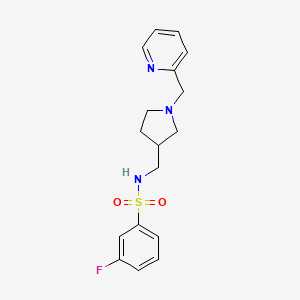 3-fluoro-N-{[1-(pyridin-2-ylmethyl)pyrrolidin-3-yl]methyl}benzenesulfonamide