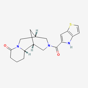 molecular formula C18H21N3O2S B5373601 (1R,5R,11aS)-3-(4H-thieno[3,2-b]pyrrol-5-ylcarbonyl)decahydro-8H-1,5-methanopyrido[1,2-a][1,5]diazocin-8-one 