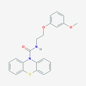 molecular formula C22H20N2O3S B5373615 N-[2-(3-methoxyphenoxy)ethyl]-10H-phenothiazine-10-carboxamide 