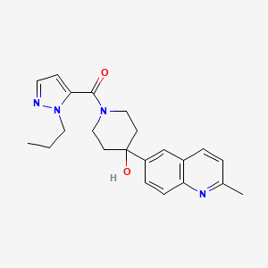 4-(2-methylquinolin-6-yl)-1-[(1-propyl-1H-pyrazol-5-yl)carbonyl]piperidin-4-ol