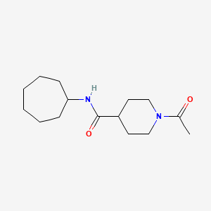 1-acetyl-N-cycloheptyl-4-piperidinecarboxamide