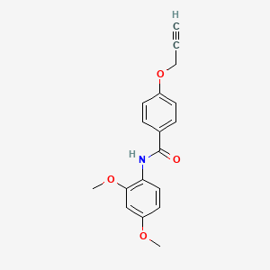 molecular formula C18H17NO4 B5373661 N-(2,4-dimethoxyphenyl)-4-(2-propyn-1-yloxy)benzamide 