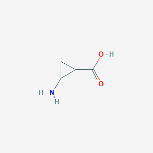 molecular formula C4H7NO2 B053737 2-Aminocyclopropane-1-carboxylic acid CAS No. 124330-65-0