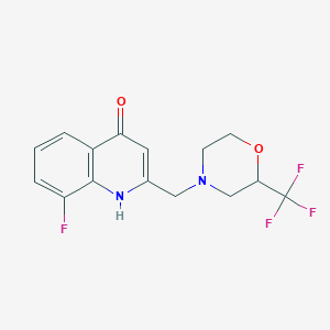 8-fluoro-2-{[2-(trifluoromethyl)morpholin-4-yl]methyl}quinolin-4(1H)-one