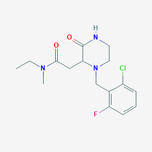 2-[1-(2-chloro-6-fluorobenzyl)-3-oxo-2-piperazinyl]-N-ethyl-N-methylacetamide