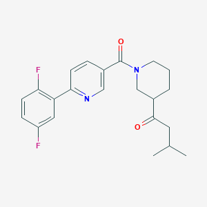 1-(1-{[6-(2,5-difluorophenyl)pyridin-3-yl]carbonyl}piperidin-3-yl)-3-methylbutan-1-one