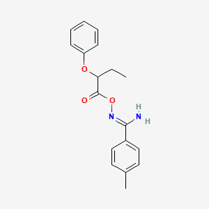 4-methyl-N'-[(2-phenoxybutanoyl)oxy]benzenecarboximidamide