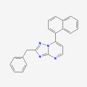 molecular formula C22H16N4 B5373745 2-benzyl-7-(1-naphthyl)[1,2,4]triazolo[1,5-a]pyrimidine 