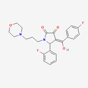 molecular formula C24H24F2N2O4 B5373753 4-(4-fluorobenzoyl)-5-(2-fluorophenyl)-3-hydroxy-1-[3-(4-morpholinyl)propyl]-1,5-dihydro-2H-pyrrol-2-one 