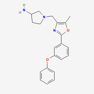 1-{[5-methyl-2-(3-phenoxyphenyl)-1,3-oxazol-4-yl]methyl}-3-pyrrolidinamine dihydrochloride