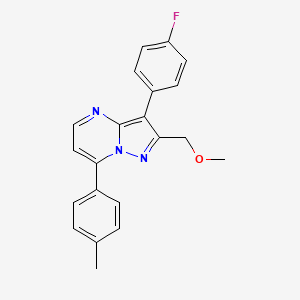 molecular formula C21H18FN3O B5373829 3-(4-fluorophenyl)-2-(methoxymethyl)-7-(4-methylphenyl)pyrazolo[1,5-a]pyrimidine 