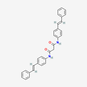 molecular formula C31H26N2O2 B5373842 N,N'-bis[4-(2-phenylvinyl)phenyl]malonamide 