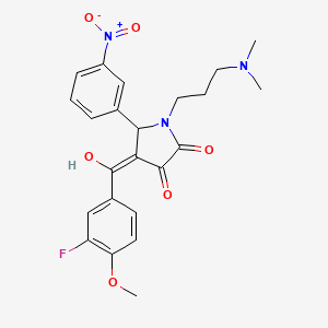 1-[3-(dimethylamino)propyl]-4-(3-fluoro-4-methoxybenzoyl)-3-hydroxy-5-(3-nitrophenyl)-1,5-dihydro-2H-pyrrol-2-one