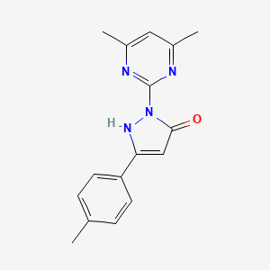 molecular formula C16H16N4O B5373947 1-(4,6-dimethylpyrimidin-2-yl)-3-(4-methylphenyl)-1H-pyrazol-5-ol 