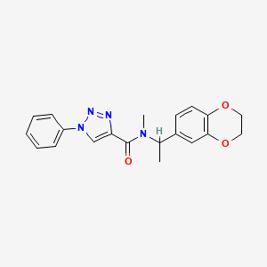 N-[1-(2,3-dihydro-1,4-benzodioxin-6-yl)ethyl]-N-methyl-1-phenyl-1H-1,2,3-triazole-4-carboxamide