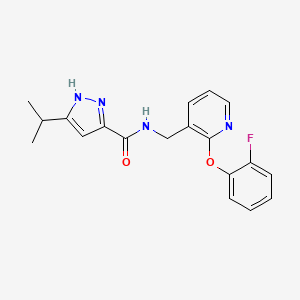 N-{[2-(2-fluorophenoxy)pyridin-3-yl]methyl}-3-isopropyl-1H-pyrazole-5-carboxamide