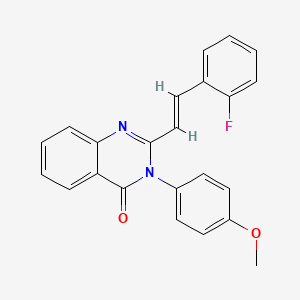 molecular formula C23H17FN2O2 B5373993 2-[2-(2-fluorophenyl)vinyl]-3-(4-methoxyphenyl)-4(3H)-quinazolinone 