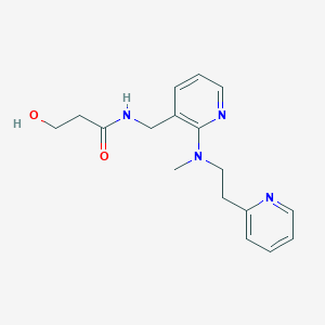 molecular formula C17H22N4O2 B5374007 3-hydroxy-N-({2-[methyl(2-pyridin-2-ylethyl)amino]pyridin-3-yl}methyl)propanamide 