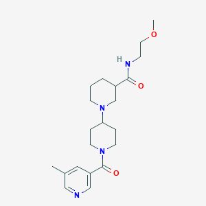 N-(2-methoxyethyl)-1'-[(5-methylpyridin-3-yl)carbonyl]-1,4'-bipiperidine-3-carboxamide