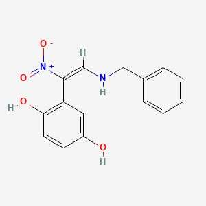 molecular formula C15H14N2O4 B5374031 2-[2-(benzylamino)-1-nitrovinyl]-1,4-benzenediol 