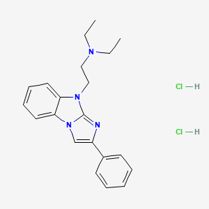 N,N-diethyl-2-(2-phenyl-9H-imidazo[1,2-a]benzimidazol-9-yl)ethanamine dihydrochloride