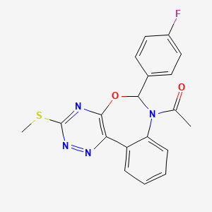 7-acetyl-6-(4-fluorophenyl)-3-(methylthio)-6,7-dihydro[1,2,4]triazino[5,6-d][3,1]benzoxazepine